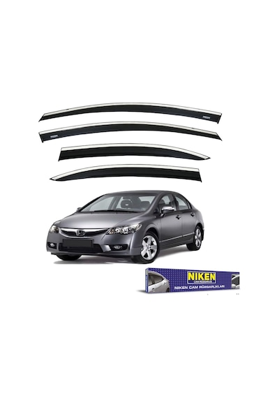 Honda Civic Fd6 Uyumlu Cam Rüzgarlığı Kromlu 2007+ Niken