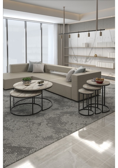 C Zigon Orta Sehpa Seti Efes 5'li Çok Renkli