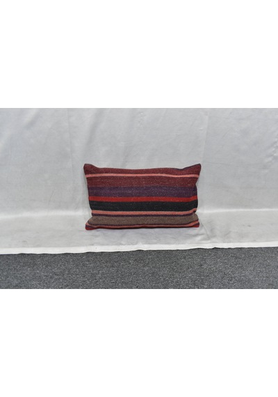 Zehra Abla Halı Yeni El Dokuma Dekoratif Lumbar Kilim Kırlent Yastık Kılıfı 6114