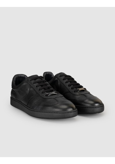 Cabani Hakiki Deri Siyah Bağcıklı Erkek Sneaker Ayakkabı