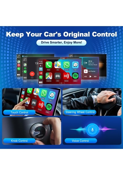 Kablosuz Carplay Ve Android Otomatik Adaptör - Mini Ultra 3 Apple Uyumlu iPhone Ve Android 11+, Usb-a/tip-c Tak Ve Çalıştır, Hızlı Bağlantı, Çevrimiçi Yükseltme İçin Kablosuz Dongle'a Oem Kablolu