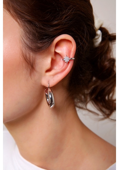 Kadın Gold Kuzey Yıldızı Earcuff ( TEKLİ ) Çok Renkli