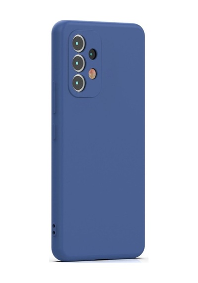 Samsung Galaxy Uyumlu A33 5g Esnek Dayanıklı Soft Tasarım Kılıf Ve Tam Kaplayan Ekran Koruyucu Col177965-mavi