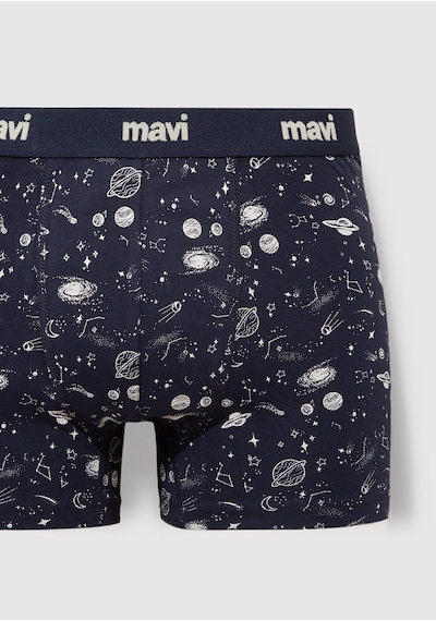 Mavi - Gezegen Baskılı Lacivert Boxer 092456-33648 Lacivert