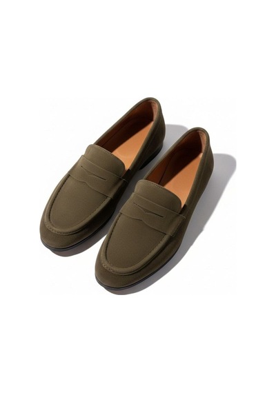 Ne&ve Shoes Haki Süet Hakiki Deri Kadın Loafer Ayakkabı