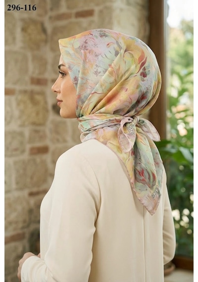Zer Scarf Zer Scarfs Dijital Soft Pamuk Eşarp 296-116 Çok Renkli