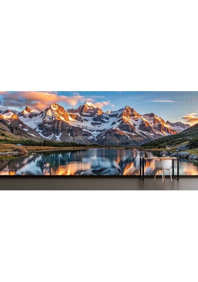 Dağların Yansıması Poster Duvar Kağıdı Renkli