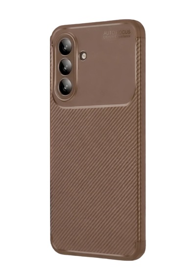 Samsung Galaxy Uyumlu A27 5g Kılıf Karbon Silikon Case Kahverengi