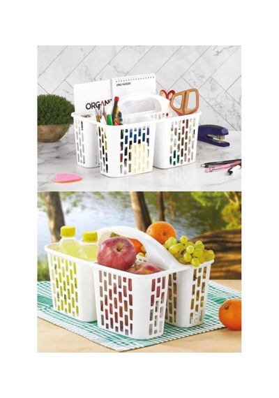 Bölme Düzenleyici Sepet Divided Organizer Basket Beyaz