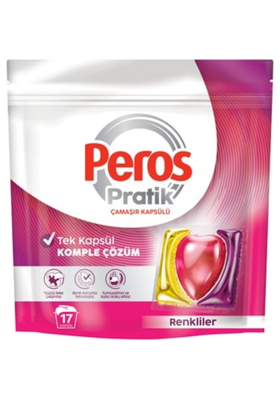 Peros Çamaşır Deterjanı Tableti Kapsülü Renkliler Için 17 Adet