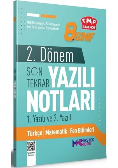 8.Sınıf 2.Dönem 1. ve 2. Yazılı Notları Son Tekrar -  Master Work