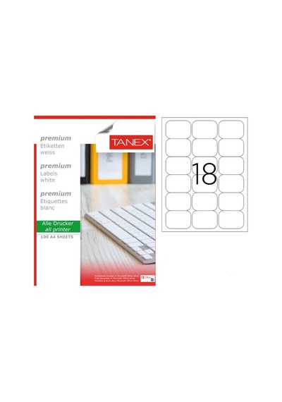 Tanex Tw-2067 67X46 MM Laser Etiket 100 Ad.