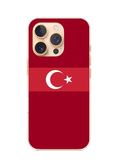 İphone 16 Pro Uyumlu Türk Milli Takım Kırmızı Forma Baskılı Silikon Kılıf Renkli