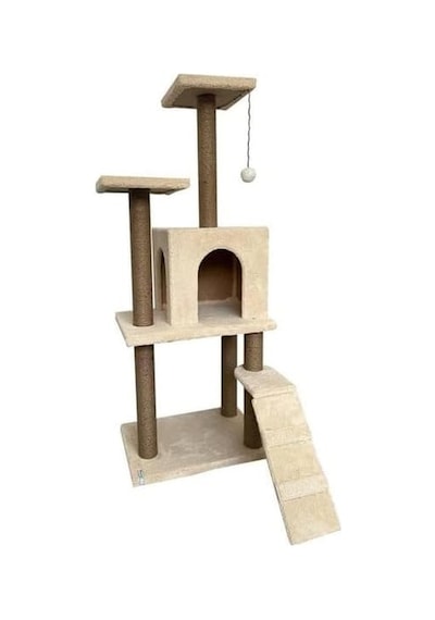 Tr Pet Kedi Tırmalama Kedi Evi Ve Kedi Oyun Evi Bej