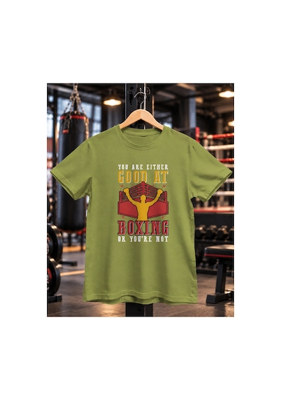Segungear Goodatboxing Erkek Regular Fit Baskılı Spor Tişört Haki - 933506538 Haki