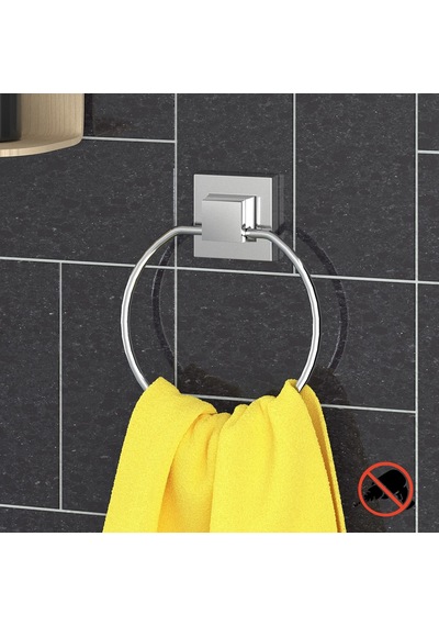 Teknotel Yapışkanlı Yuvarlak Havlu Askısı Krom Ef235 Krom