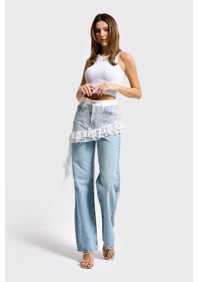 Itsbasic Kadın Ice Kot Rengi 4s5-99 Straight Fit %100 Koton Dantel Detaylı Etek Özel Tasarım Denim Jean Buz Mavi Itsbasic Kadın Ice Kot Rengi 4s5-99 Straight Fit %100 Koton Dantel Detaylı Etek Özel Tasarım Denim Jean Buz Mavi