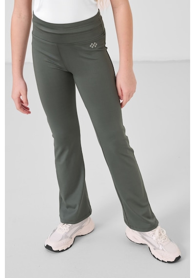 Tommylife Haki Esnek Standart Fit Basic Performans İspanyol Paça Kız Çocuk Tayt - 75193 Haki