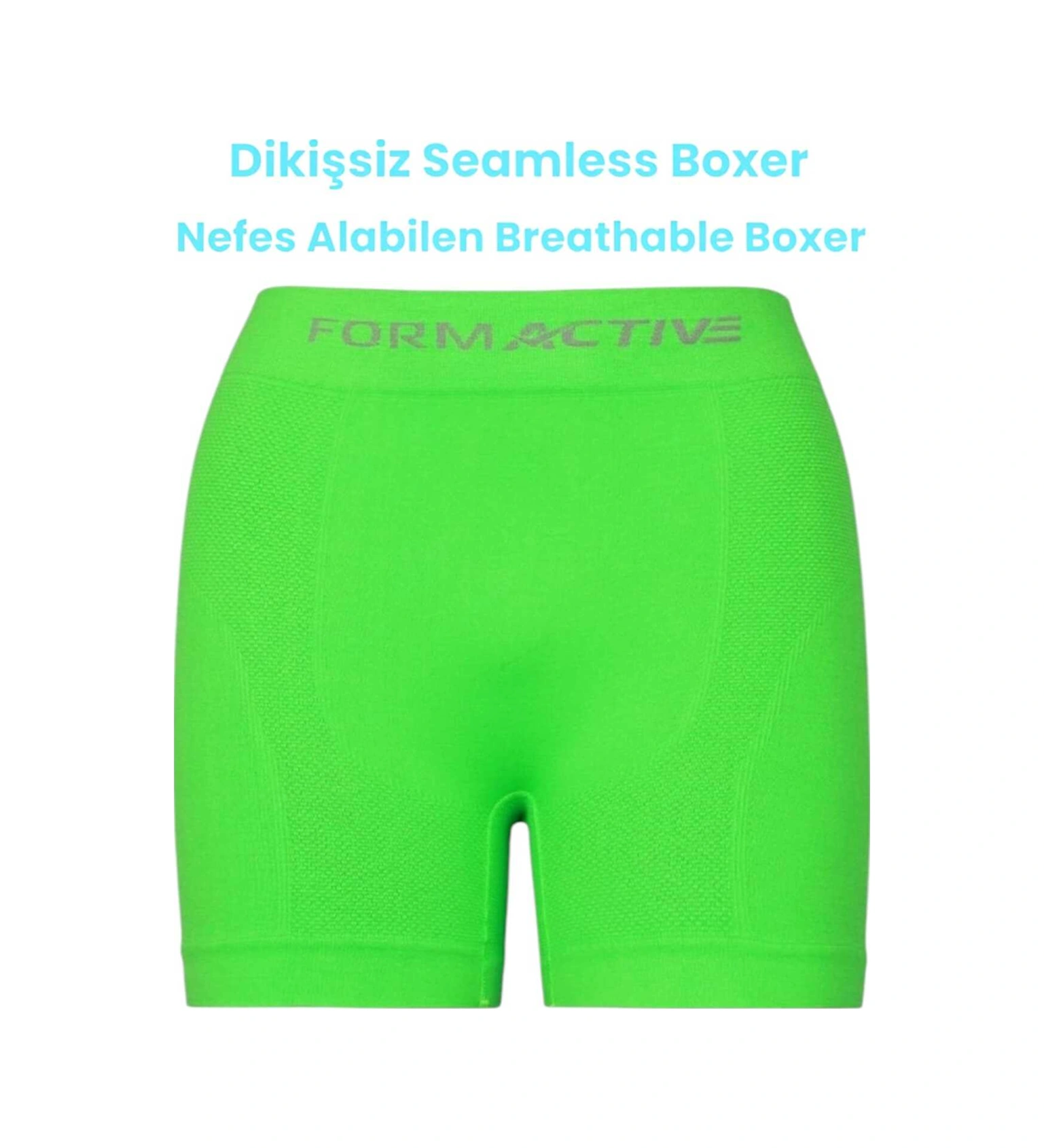 Tezzgelsin Erkek Dikişsiz/seamless Nefes Alabilen Boxer Neon Yeşil