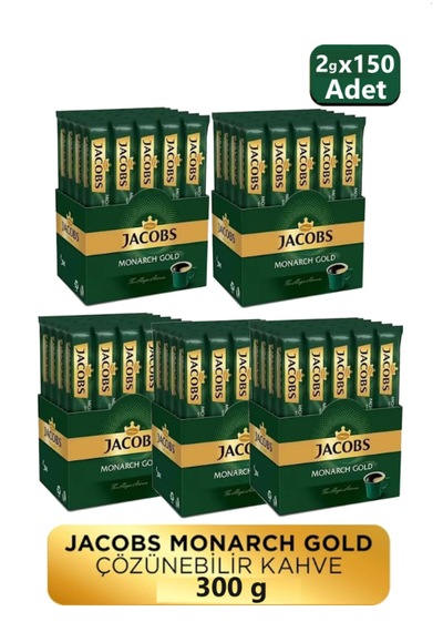 Jacobs Monarch Gold 30'lu 2gr Çözülebilir Kahve X 5 Paket Çözünebilir