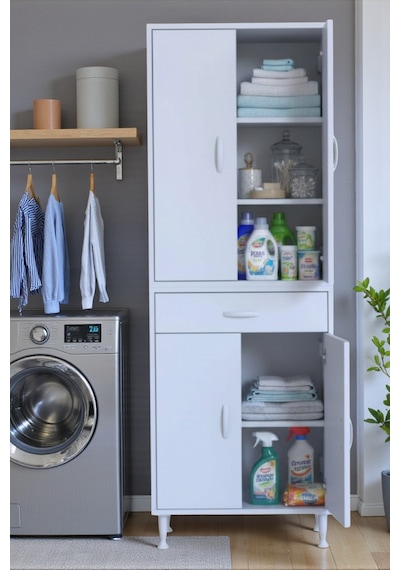 Eliusta Luma Kapaklı & Çekmeceli Banyo Dolabı 60 Cm Genişlikte Beyaz Dolap 60x173x32,5 Cm Depolama Dolabı Beyaz Eliusta Luma Kapaklı & Çekmeceli Banyo Dolabı 60 Cm Genişlikte Beyaz Dolap 60x173x32,5 Cm Depolama Dolabı Beyaz