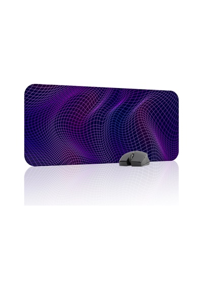Vaporwave Grid Kaymaz Dikişli Kauçuk Oyuncu Mousepad V3 - 70x30 Xl Gaming Mouse Pad Fare Altlığı