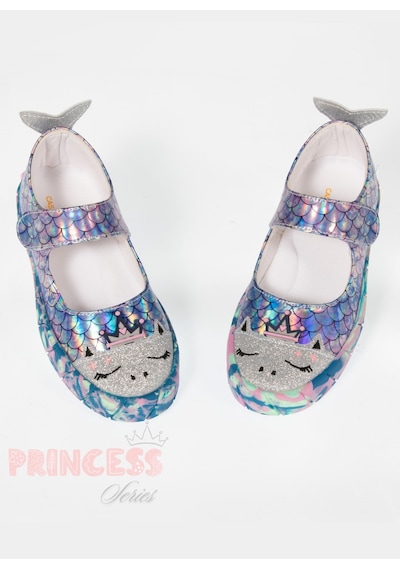 Denizkızı Hologram 3d Kız Çocuk Babet Sneakers Gri