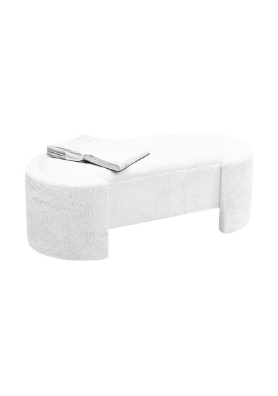 Pesaro Sandıklı Bench, Welsoft Kumaş Beyaz