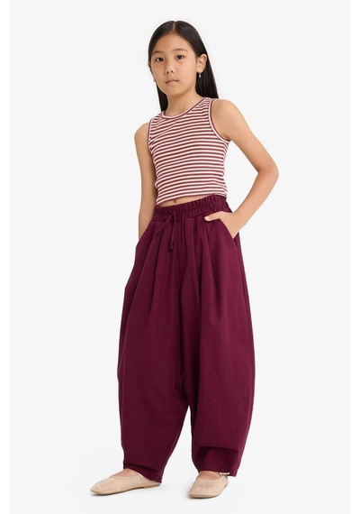 Defacto Kız Çocuk Barrel Fit Pamuklu Pantolon G1620a825aubr458 Bordo Defacto Kız Çocuk Barrel Fit Pamuklu Pantolon G1620a825aubr458 Bordo