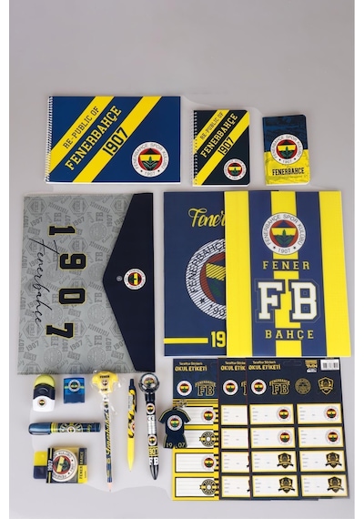 Lisanslı Fenerbahçe 17 Parça Premıum Kırtasiye Seti Altın