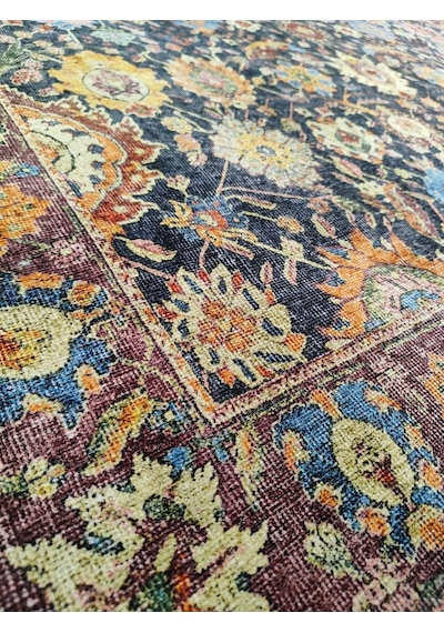 Çam Halı Anatolia 32-050 Etnik Eskitme Desenli Dokuma Tabanlı Yıkanabilir Şönil Salon Ve Oda Halısı Multi 23