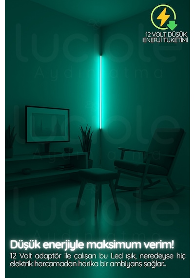 Mood Light Serisi 100 Cm Rgb Duvar Led Bar - Kumandalı Tak Çalıştır Atmosfer Işığı