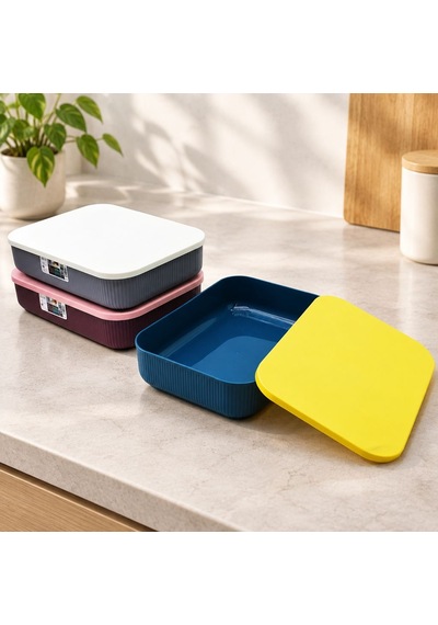 Kapaklı Plastik Organizer Kutu Çok Renkli