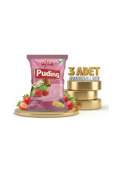 Afia Çilekli Puding 3x125 Gr