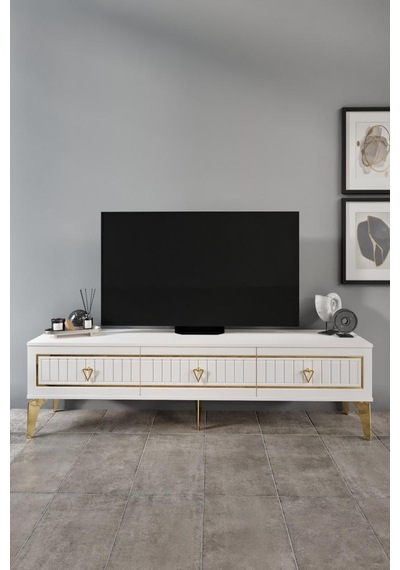 150 CM KLAS MDF MEBRAN KAPAK EKRU GOLD