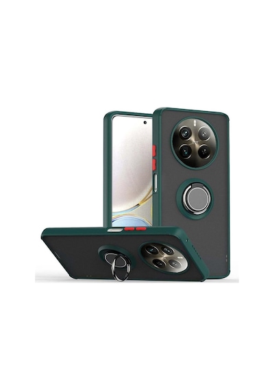 Adige Realme 12 Pro Rmx3842 Kılıf Montreal Yüzüklü Arkası Buğulu Yeşil