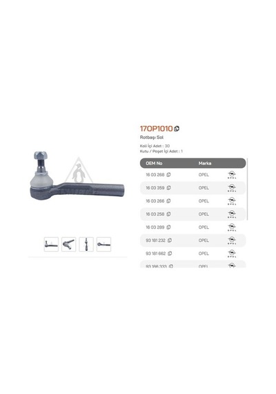 Asmetal 17op1010 Rotbaşı Sol Astra H Zafira 99 9947690