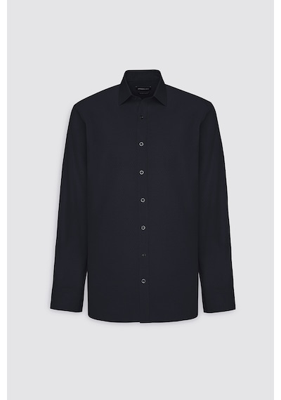 AC&Co / Altınyıldız Classics Erkek Sıyah Slim Fit Dar Kesim Klasik Yaka Pamuklu Armürlü Gömlek Siyah AC&Co / Altınyıldız Classics Erkek Sıyah Slim Fit Dar Kesim Klasik Yaka Pamuklu Armürlü Gömlek Siyah
