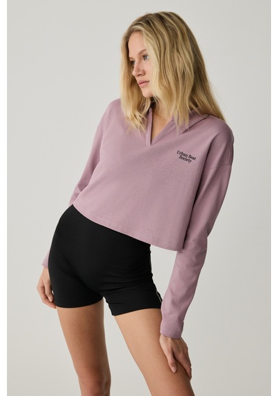 Urban Beat Eudora Kadın Polo Yaka Patlı Uzun Kollu Baskı Detaylı Gül Kurusu T-shirt Gül Kurusu Urban Beat Eudora Kadın Polo Yaka Patlı Uzun Kollu Baskı Detaylı Gül Kurusu T-shirt Gül Kurusu