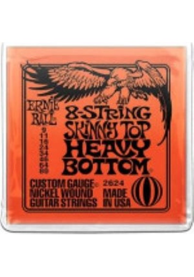 Ernie Ball P02624 Slinky Skinny Top Heavy Bottom 8 Telli 0.09 - 0.80 Elektro Gitar Teli