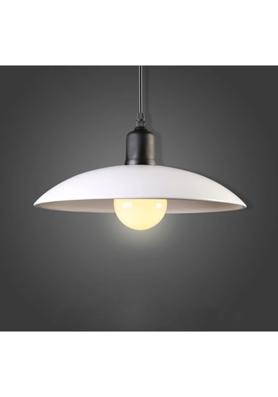 Rys Metal Siyah Beyaz Retro Dekoratif Kafe Mutfak Sarkıt Avize (427505347)