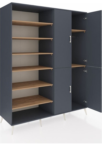 Kronos Gardrop 8 Raflı 4 Kapaklı 2 Askılı 176x59x221 Antrasit-antrasit/çam Antrasit/çam Kronos Gardrop 8 Raflı 4 Kapaklı 2 Askılı 176x59x221 Antrasit-antrasit/çam Antrasit/çam