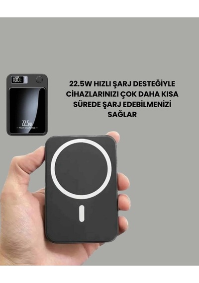 Manyetik Ve Hızlı Kablosuz Şarj Güç Bankası Powerbank Diğer