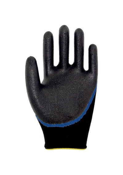 Nmf120 Mikro Köpük Nitril Kaplı Polyester Örgü Eldiven Mavi Siyah