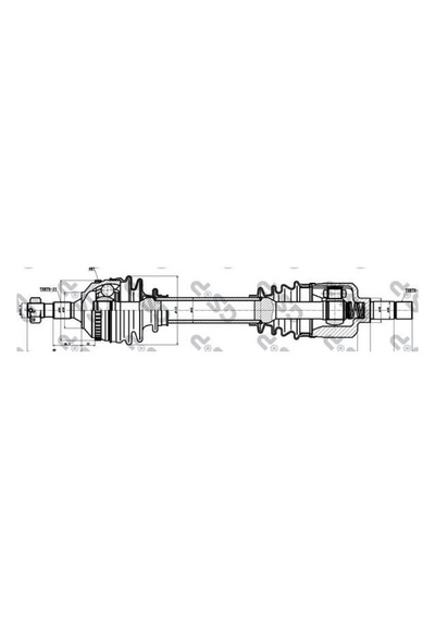 Gsp 210162 Aks Sol Komple Dıs Freze: 25 Ic Freze: 37, Boy: 625mm P406 Ym 01 2,0hdı 2,0 16v 3,0 24v Abslı: 48 Dıs