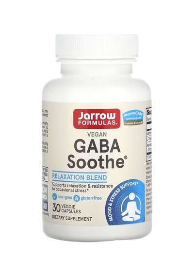 Gaba Soothe - 30 Caps - Focus, Relaxation & Resistance To - With Theanine & Extract