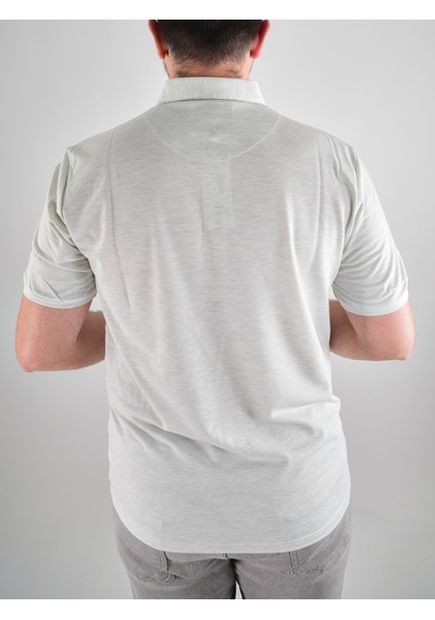 Coonless Battal Cepli Erkek Açık Yeşil Kısa Kol Yakalı Baba Tshirt Açık Yeşil