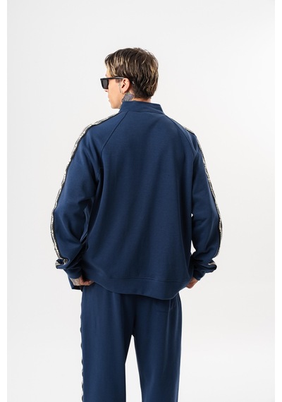 Respire Erkek Splash Şerit Detaylı Dik Yaka Doubleface Zip Oversize Sweatshirt Lacivert Respire Erkek Splash Şerit Detaylı Dik Yaka Doubleface Zip Oversize Sweatshirt Lacivert