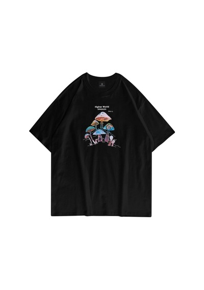 Startmore Unisex Higher World Siyah Tshirt Siyah