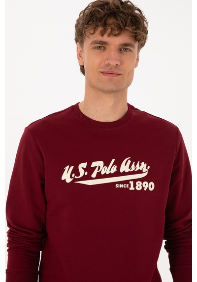 U.S. Polo Assn. Erkek Bisiklet Yaka Regular Fit Bordo İnce Sweatshirt 50316315-VR014 U.S. Polo Assn. Erkek Bisiklet Yaka Regular Fit Bordo İnce Sweatshirt 50316315-VR014